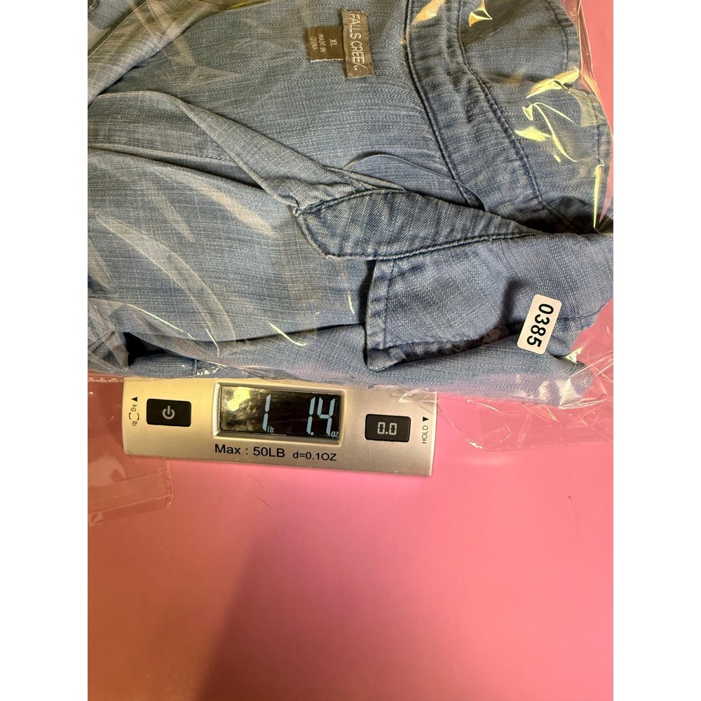 Falls Creek Iightweight Chambray Denim Shirt Dress NWT Coastal Western Normcore - Picture 10 of 10